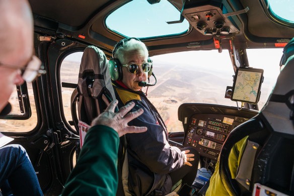 Sharpe’s trip to Kosciuszko National Park was the first time she’d been in a helicopter.