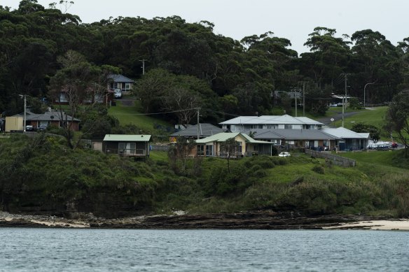 Homes at the Indigenous community of Wreck Bay on the NSW South Coast.