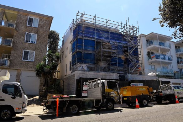 The property on Hastings Parade is being renovated.