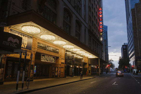 Sydney's State Theatre in March, at what would normally be peak hour.