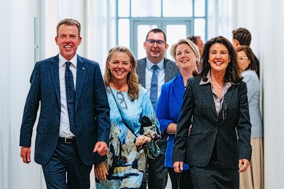 From left to right, MPs Dan Tehan, Zoe McKenzie, Ben Small, Mary Aldred, and Jane Hume.