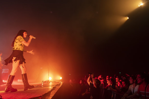 Benee performing at Luna Park’s Big Top last week.