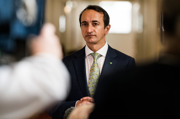 Federal MP for Wentworth Dave Sharma press conference at Parliament House addressing the Religious discrimination bill. 
