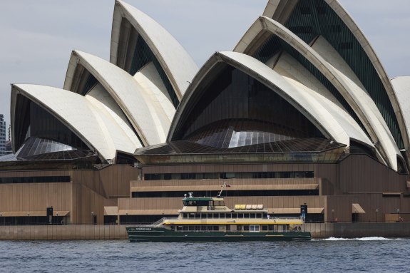 A new Emerald class ferry on Sydney Harbour.