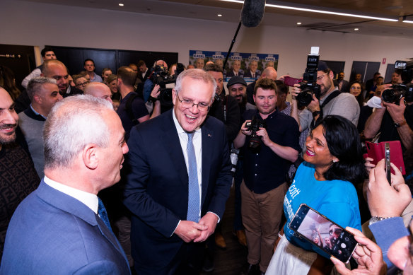 Scott Morrison made an unprecedented foray into the Labor seat of Werriwa on Thursday.