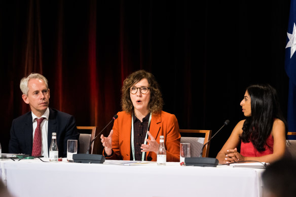 Annie Butler, the federal secretary of the Australian Nursing and Midwifery Federation, at this month’s jobs and skills summit.