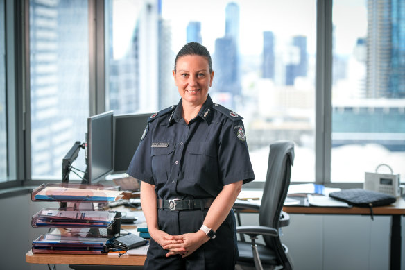 Lauren Callaway is the first woman Assistant Commissioner overseeing Victoria Police’s family violence command.