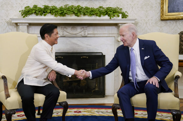 President Joe Biden with Philippines President Ferdinand Marcos Jr meet in the Oval Office of the White House in May.