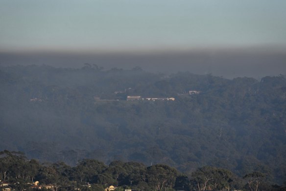 The smell of summer... Smoke blankets northern Sydney after hazard reduction burns.