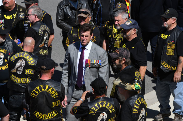 Ben Roberts-Smith at Remembrance Day at the Australian War Memorial last year.
