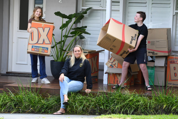 Heidi Malligan, with children Sasha and Brock, was surprised by the competition and prices for rentals on the northern beaches. 