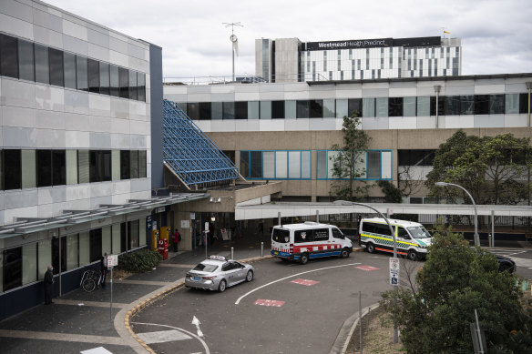 A man has allegedly stabbed staff at Westmead Hospital.