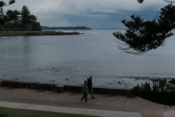 Kiama on the fringe of the Sydney lockdown where the weather matched the mood.