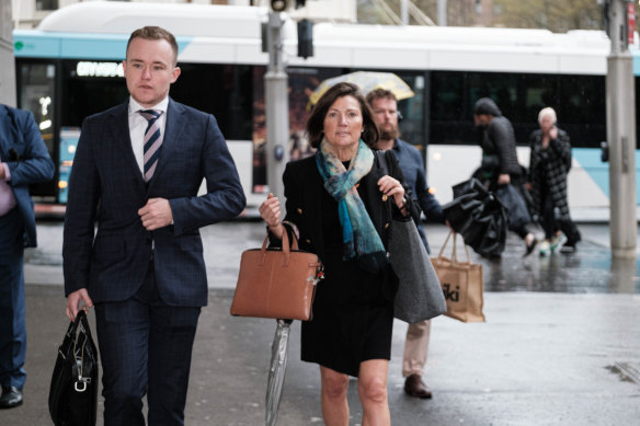 Helen Rosamond outside the Downing Centre District Court in Sydney on Friday.