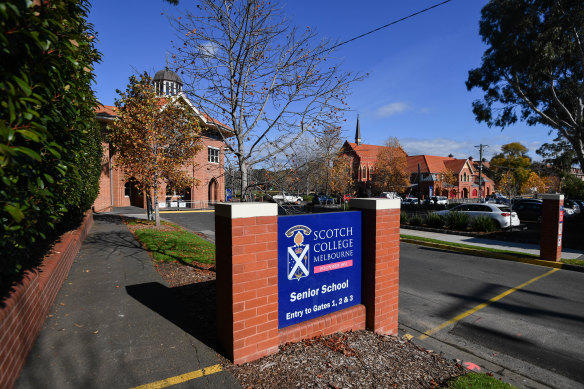 Scotch College has written to parents asking them to talk to their children about being alert to their surroundings.