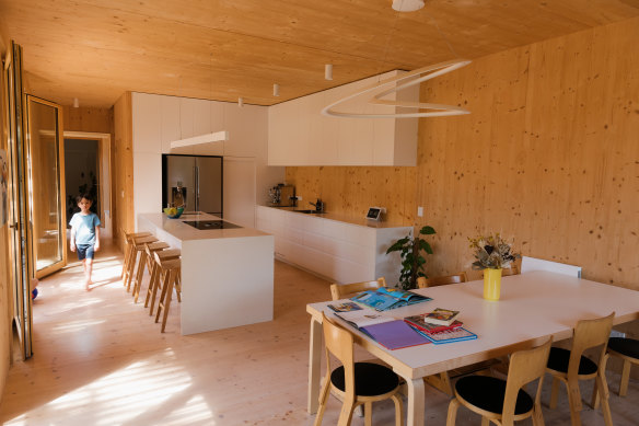 Inside the Helliers’ passive house.