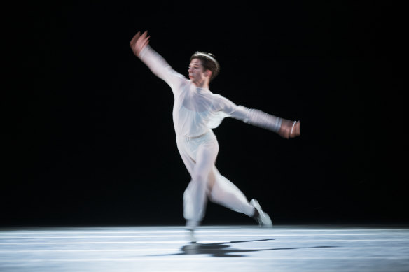 Dancers from The Australian Ballet perform the dress rehearsal for Watermark, part of the New York Dialects, a triple bill at the Sydney Opera House.