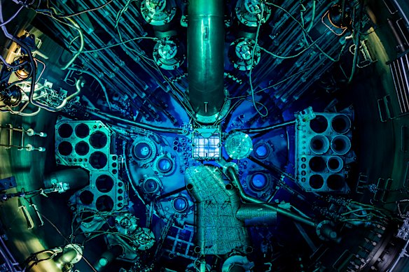 The cooling pool at the Lucas Heights nuclear reactor.