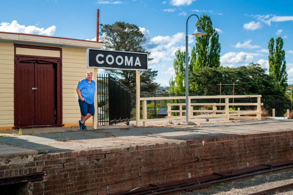 Cooma Monaro Railway spokesman Craig Moore, at the Cooma Railway Station.
