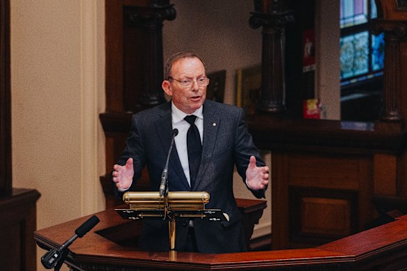 Former prime minister Tony Abbott said Richardson was a happy warrior of public life.