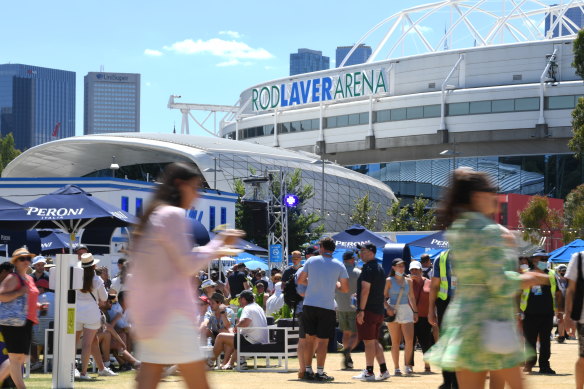 World Rugby officials toured the Australian Open tennis precinct in January.