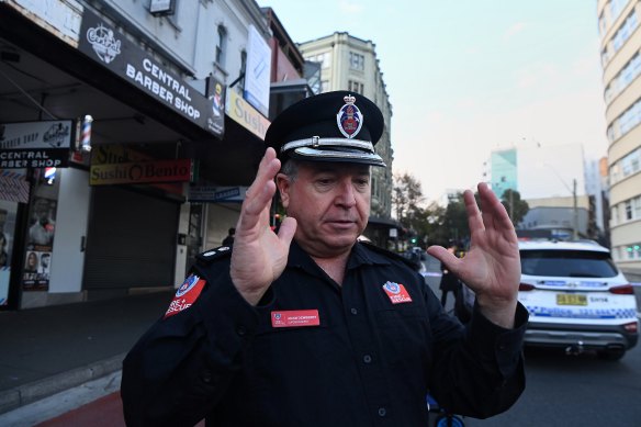 NSW Fire and Rescue Superintendent Adam Dewberry warned that the side walls of the building could collapse.