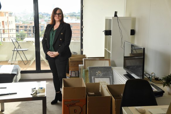 Packing up: Having lost her job as marketing manager at two big Sydney stadiums, Fiona Gulin is heading home to Melbourne.