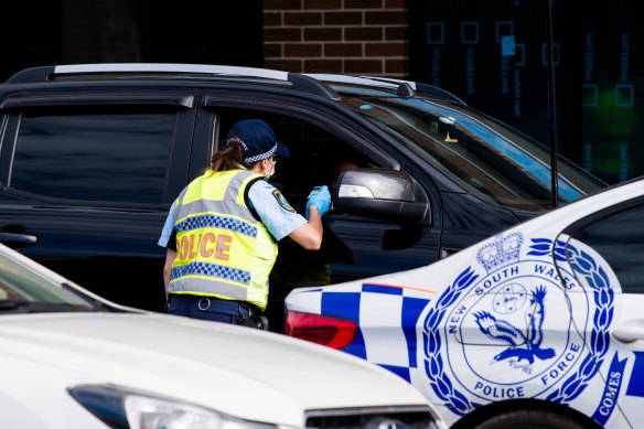 Heavy police presence in Sydney’s CBD.