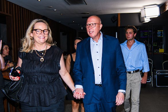 Kirilly came with Peter Dutton to a Sky event at a Brisbane pub at the start of the campaign.  