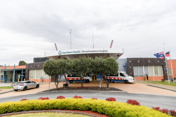 Broadmeadows Hospital on Tuesday.