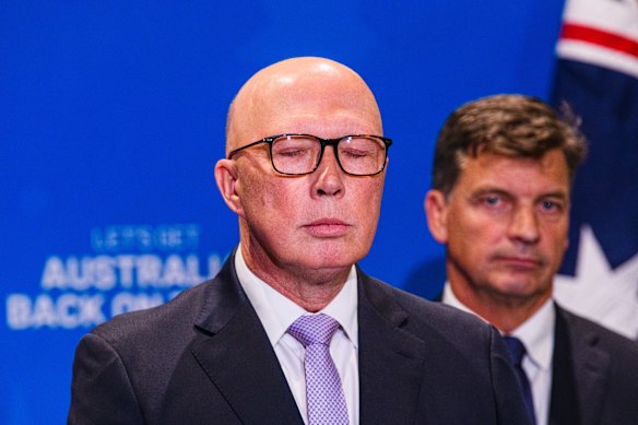 Peter Dutton with Angus Taylor.