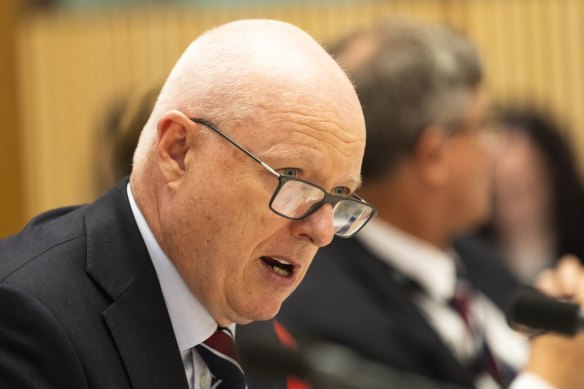 Bureau of Meteorology head Andrew Johnson accused Queensland Coalition senator Gerard Rennick of casting “aspersions” on his staff.