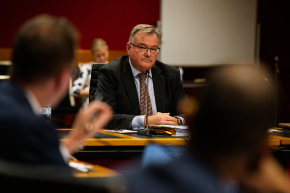 Icare chief executive John Nagle at the inquiry earlier this month.