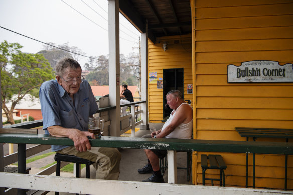 Richard Tilzey sits at his favourite spot at the Dromedary Hotel.