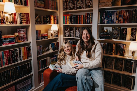 Larissa Chadwick (left) runs a monthly book club devoted to romantic fiction with her best friend and club member Reagan McKean.