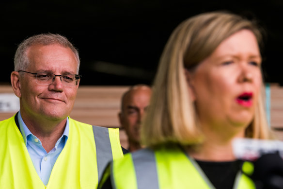 Prime Minister Scott Morrison campaigns with Bass Liberal MP Bridget Archer.