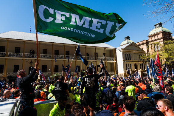 There are more than 40 ongoing investigations into CFMEU officials.