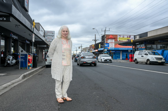 Author Judy Archer on Pascoe Vale Road in Glenroy.