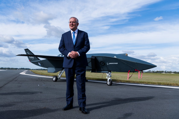 Scott Morrison visits RAAF Amberley in Queensland on Friday. 