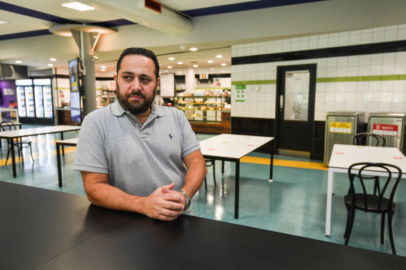 Cafe owner Sam Seoud says he could be forced to sack staff and close at least some outlets.