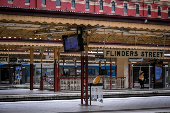 Trips into Melbourne's CBD via public transport once the city's lockdown ends are expected to drop by 70 per cent drop compared with pre-COVID-19 levels.