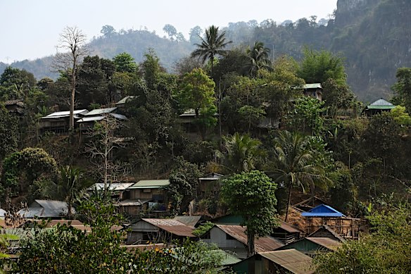 Some of the houses in Mae La camp in Thailand. It is home to approximately 40,000 refugees from Myanmar.