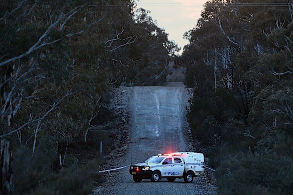 A crime scene has been established after the body was found in a suitcase on Sunday.