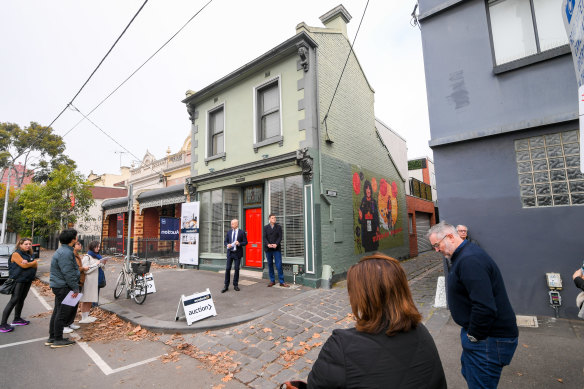 The lock-up garage was an attractive feature for the bidders.