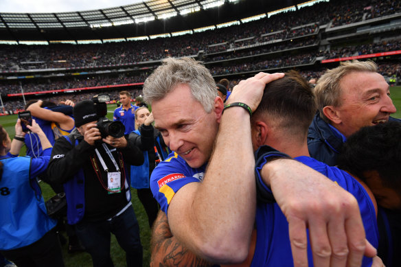 Premiership coach Adam Simpson in 2018.