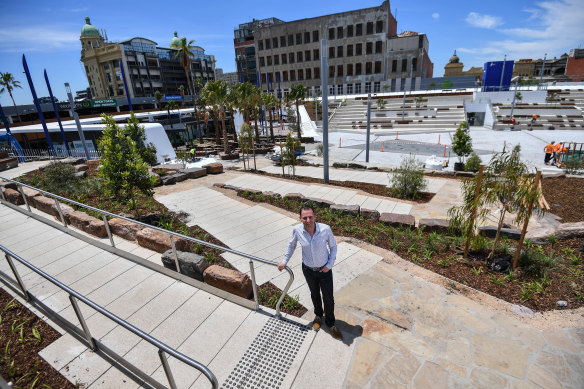 Stonnington mayor Steve Stefanopoulos at the new Prahran Square.