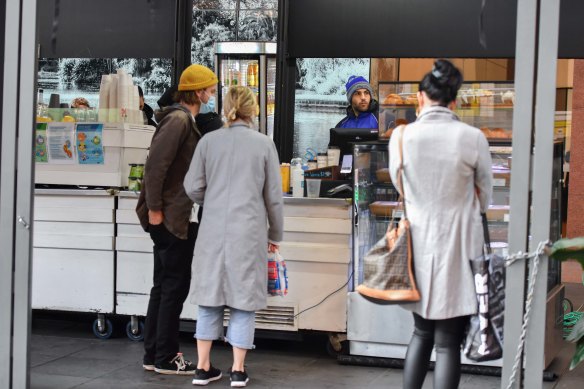 Manager of St. Collins Specialty Coffee Julian Costantino hopes more office workers will show up to Melbourne’s CBD next week. 