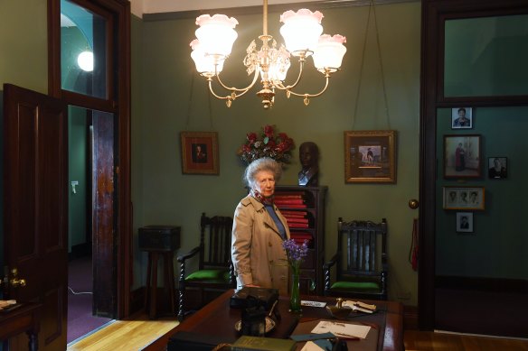 Elinor Wrobel in Lucy Osburn’s first office. 
