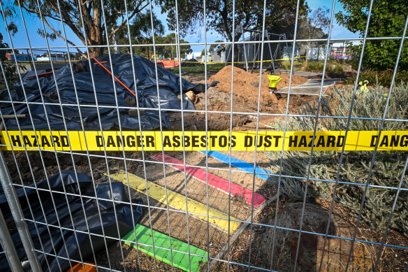 Asbestos contamination in Hosken Reserve Coburg North.