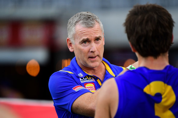 Eagles coach Adam Simpson has been forced to think outside the box.